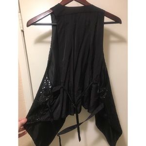 Forever 21 black sequin vest